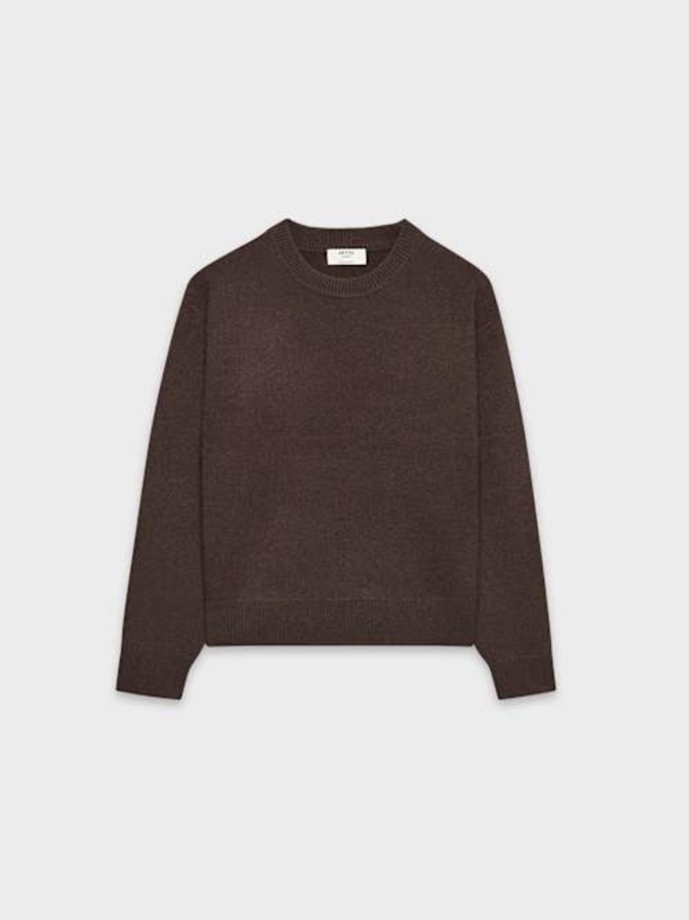 Aritzia Women's Essential Cashmere Relaxed Crew Sweater - Rich Mocha